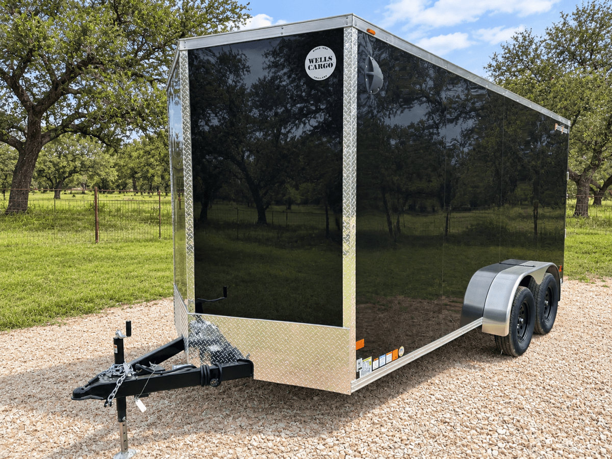 Wells Cargo 7'x16'X7' Tandem Axle - FT716T2-D BLACK - 1196 - J4 Trailer