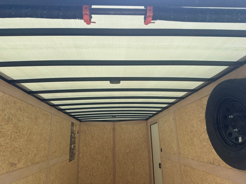 Wells Cargo 7'x16'x7' w/ Translucent Roof- RFV716T2- Charcoal Gray-5477 - J4 Trailer