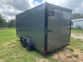 Load image into Gallery viewer, Wells Cargo 7'x16'x7' w/ Translucent Roof- RFV716T2- Charcoal Gray-5477 - J4 Trailer
