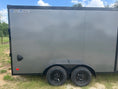 Load image into Gallery viewer, Wells Cargo 7'x16'x7' w/ Translucent Roof- RFV716T2- Charcoal Gray-5477 - J4 Trailer
