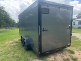 Wells Cargo 7'x16'x7' w/ Translucent Roof- RFV716T2- Charcoal Gray-5477 - J4 Trailer