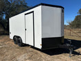 Load image into Gallery viewer, Wells Cargo 8.5'x16'x7' RFV Tandem Cargo Trailer 10K - WHITE PHANTOM - 9795 - J4 Trailer
