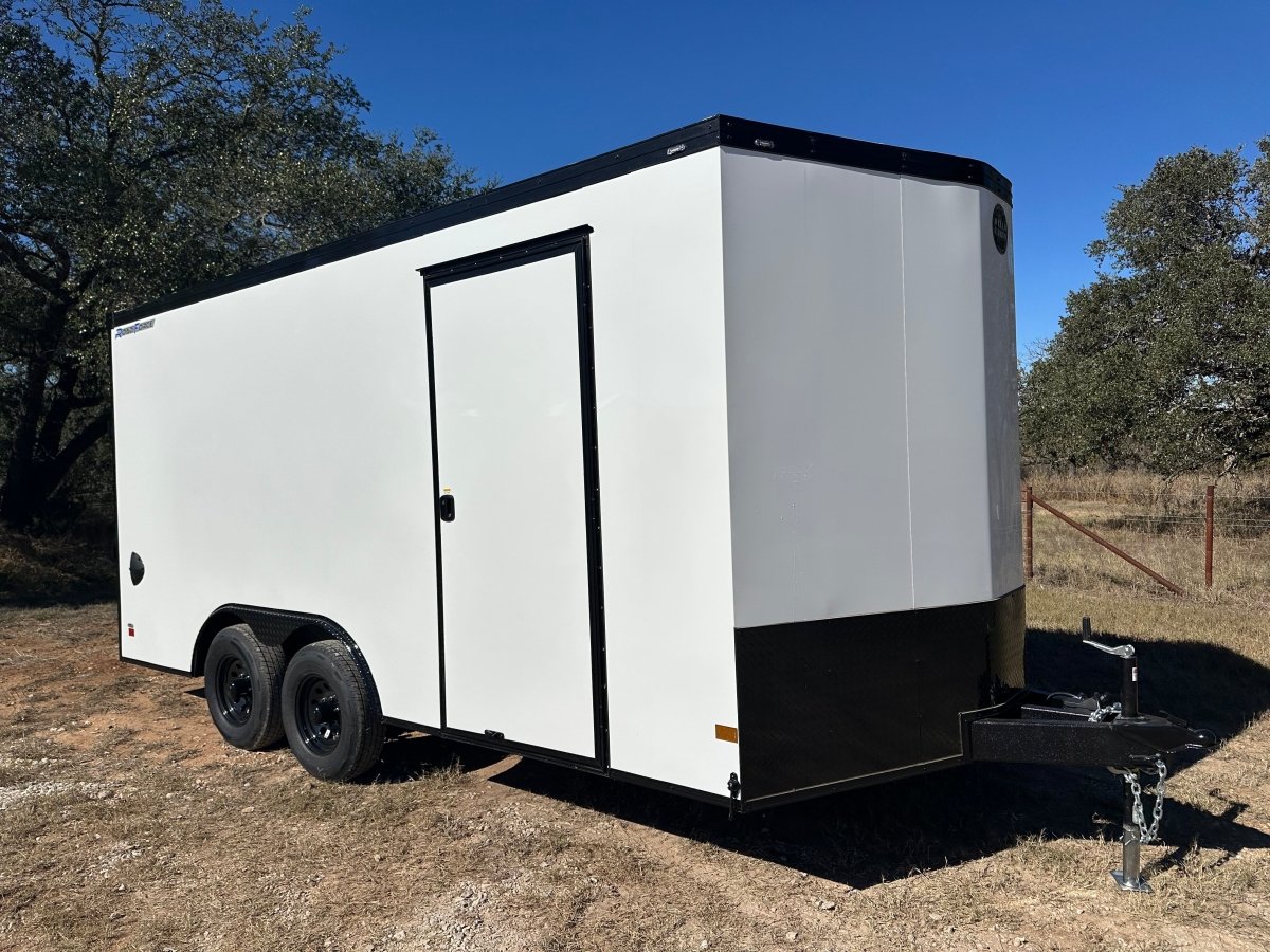 Wells Cargo 8.5'x16'x7' RFV Tandem Cargo Trailer 10K - WHITE PHANTOM - 9795 - J4 Trailer