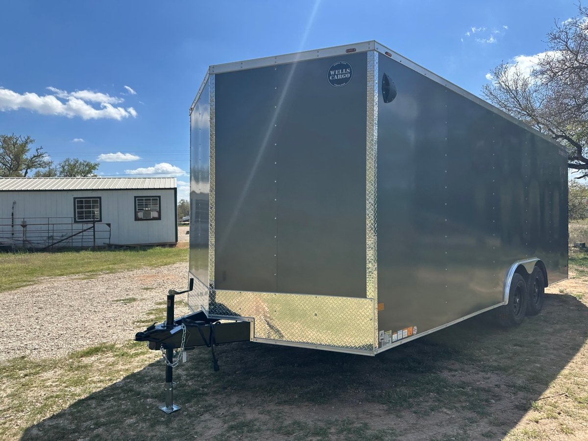 Wells Cargo 8'5"x20' Tandem Fast Trac Enclosed Cargo Trailer - FT8520T3 - D - GRAY - 3512 - J4 Trailer