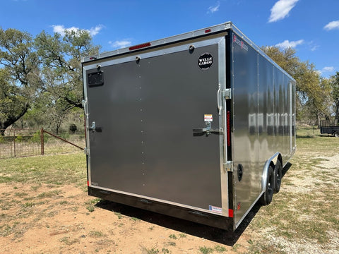 Wells Cargo 8'5"x20' Tandem Fast Trac Enclosed Cargo Trailer - FT8520T3 - D - GRAY - 3512 - J4 Trailer