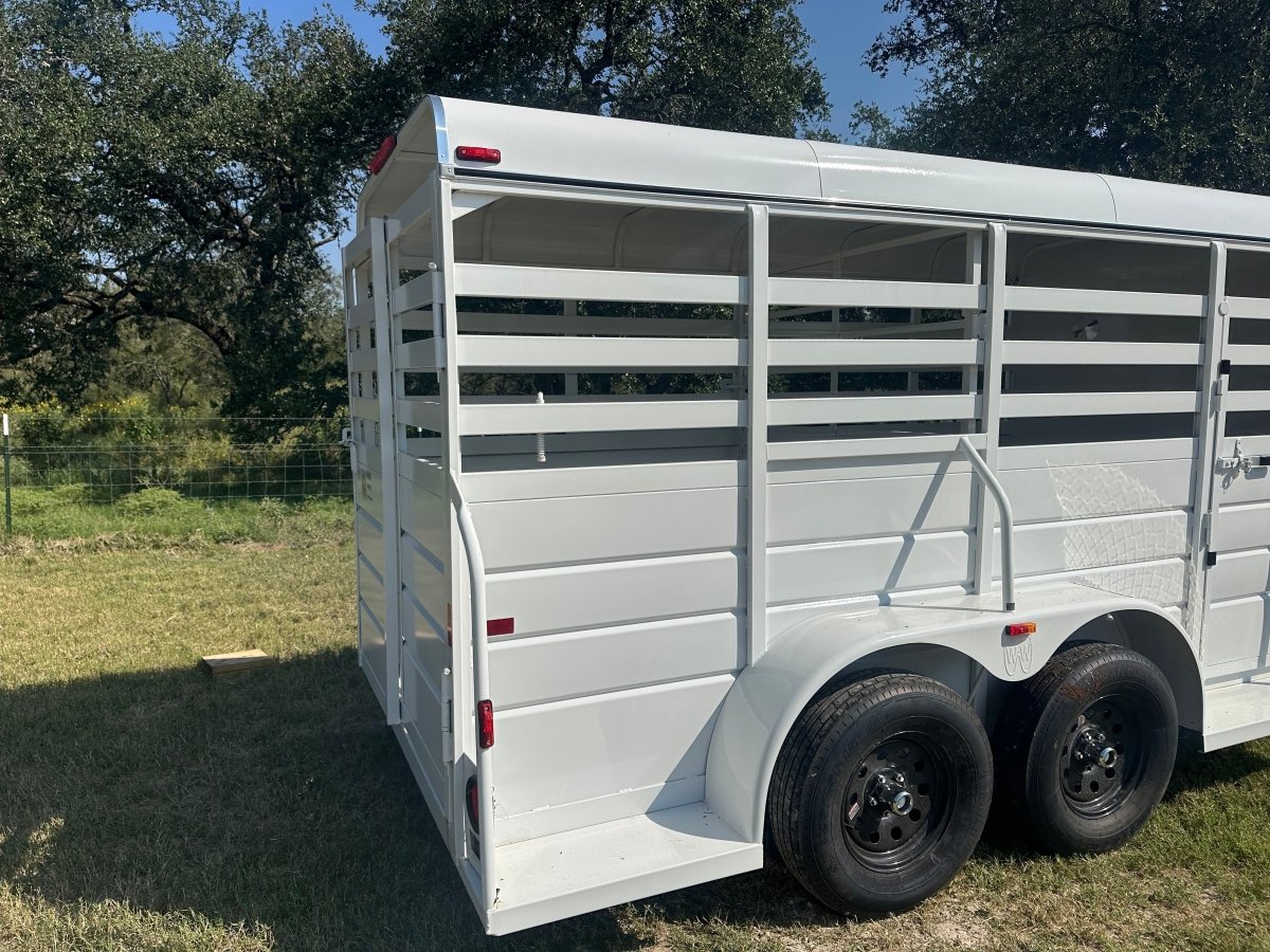 WW 5'x14' Livestock Trailer WHITE - 8206 - J4 Trailer