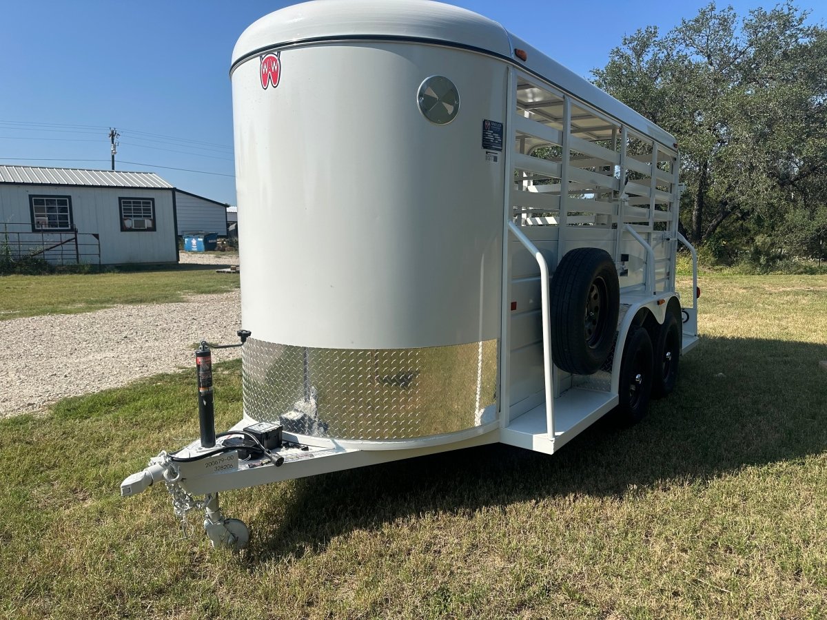 WW 5'x14' Livestock Trailer WHITE - 8206 - J4 Trailer