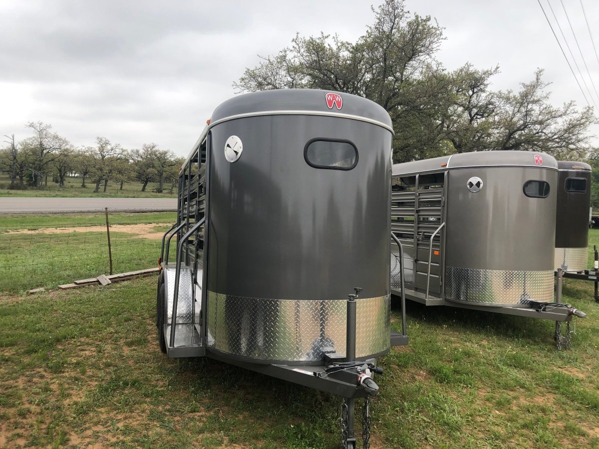 WW 5'x14'x6'2" Bumper Pull All Around Livestock- AZ BEIGE-9034 - J4 Trailer