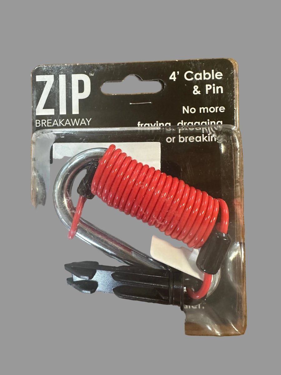 Zip Breakaway Cable - 4' Cable & Pin - J4 Trailer