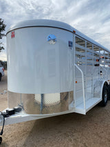WW 5'x14' Livestock Trailer WHITE - 8206