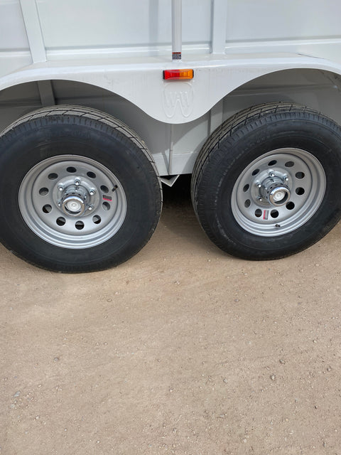 WW 5'x14' Livestock Trailer WHITE - 8206