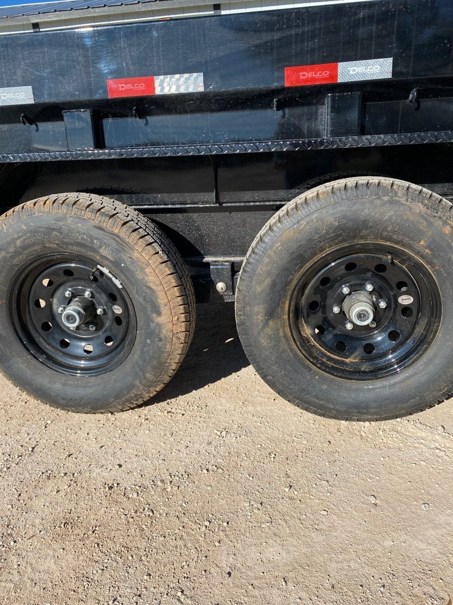 Delco Dump 72"x12' Tandem Axle Dump Trailer ARMY GREEN - 0822 - J4 Trailer