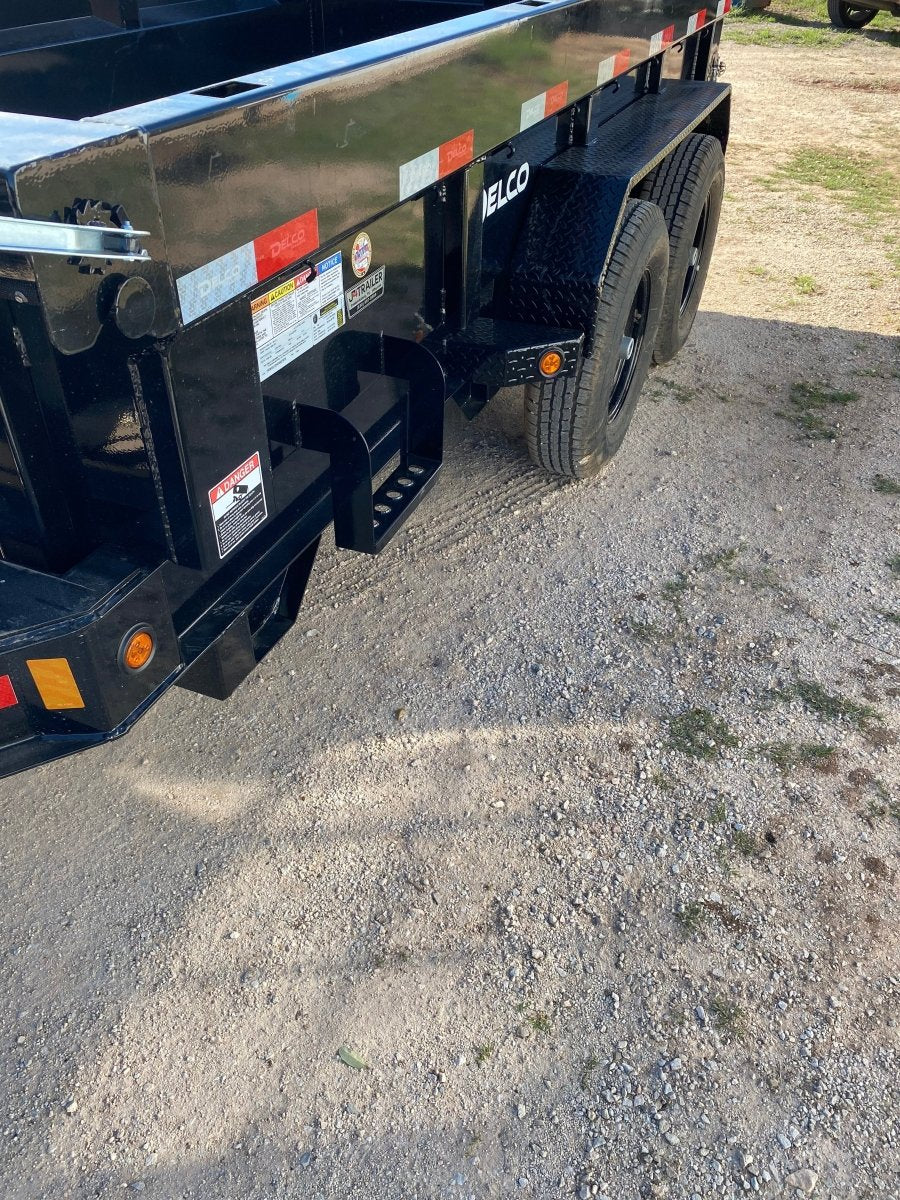 Delco Dump 72"x12' Tandem Axle Dump Trailer ARMY GREEN - 0822 - J4 Trailer