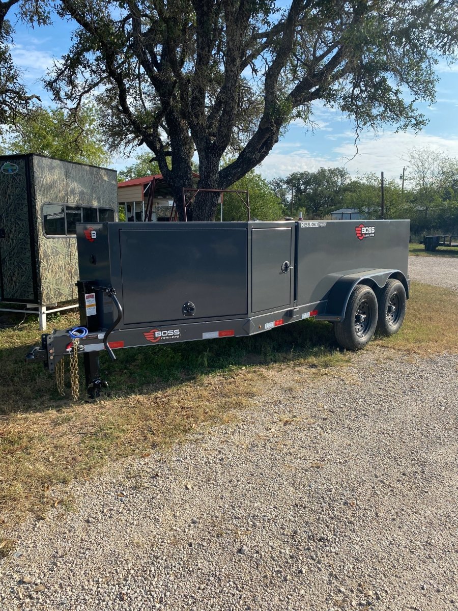 Farm Boss - 5'x10' Diesel tank trailer w 880 Gal. square tank 14k - 3169 - J4 Trailer